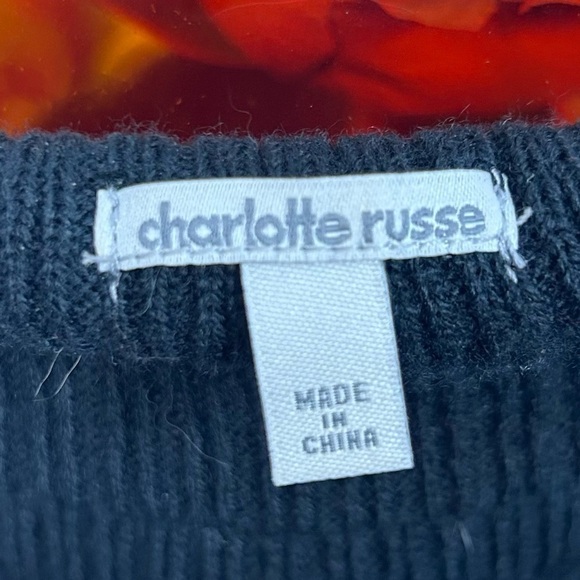 Charlotte Russe hat beanie slouchy fold over pull on tight knit skull cap - Picture 4 of 5